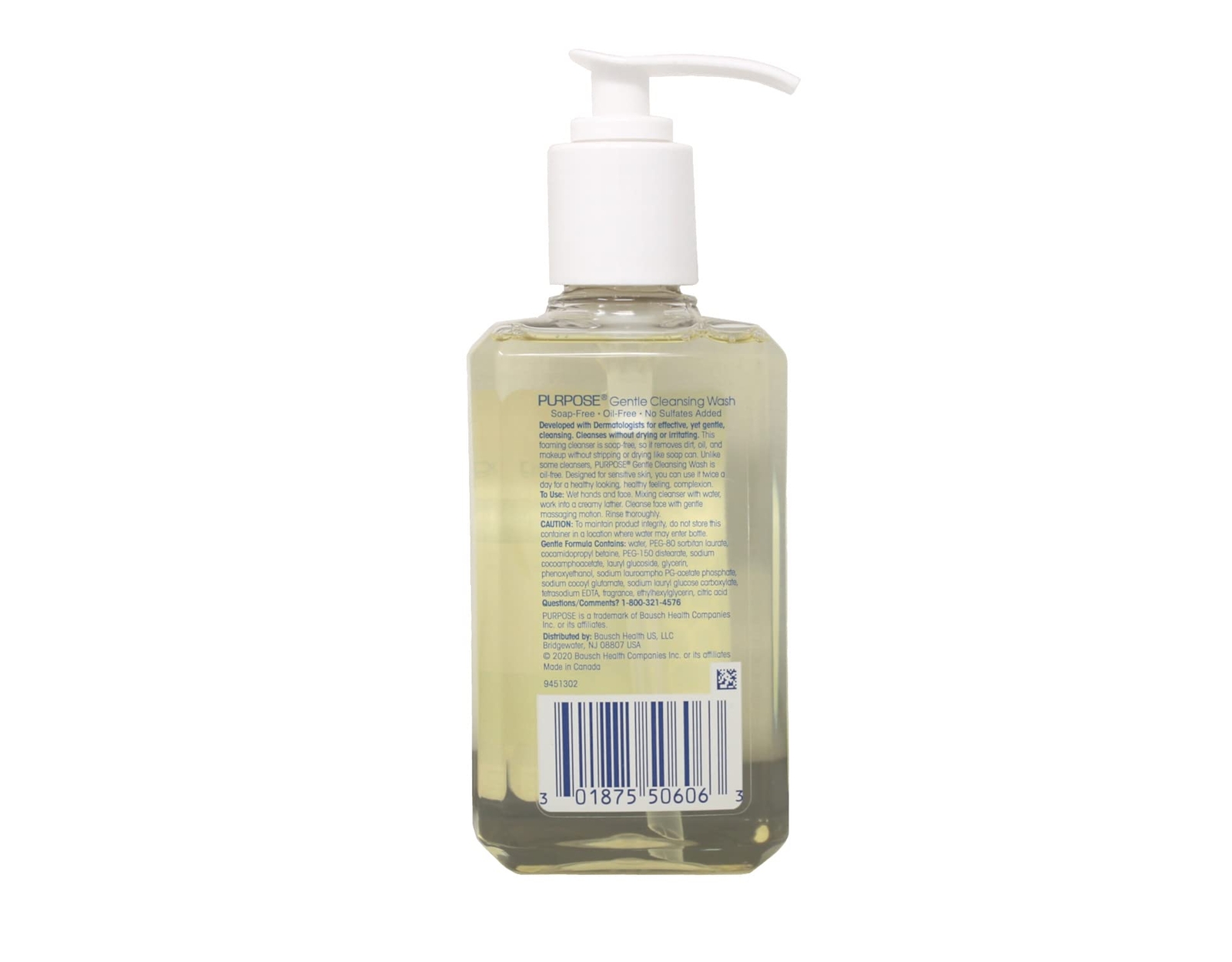 Purpose Gentle Cleansing Wash 6 Oz Pack of 2 Soap Free for Sensitive Skin