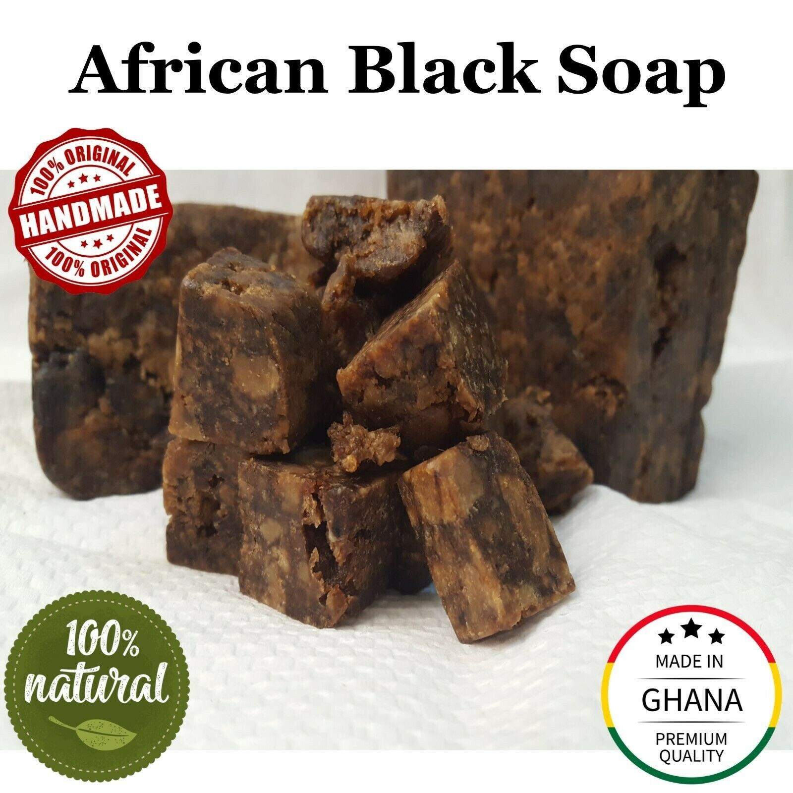 Liquid African Black Soap 8 oz 100% Pure Natural Raw Organic Face Body Bath Wash