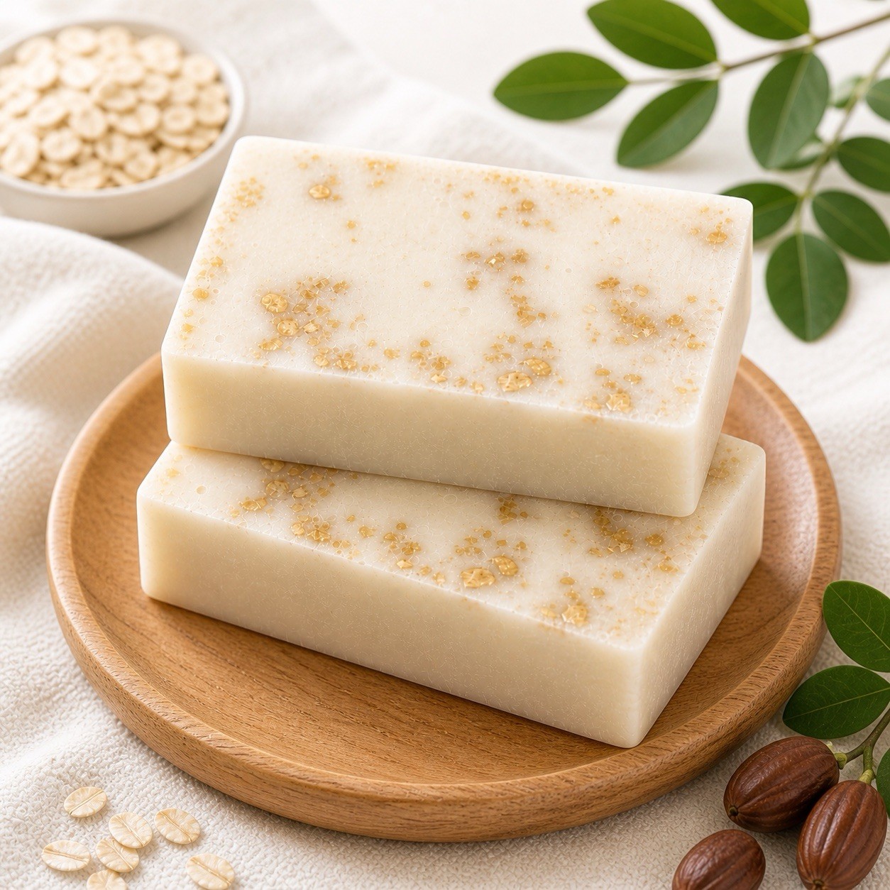Unscented Goat Milk Soap 6 oz Colloidal Oatmeal Honey Jojoba Sensitive Skin
