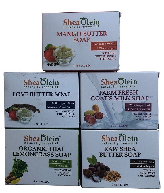 5- Pack Variety Shea Olein Soap – Gift Set