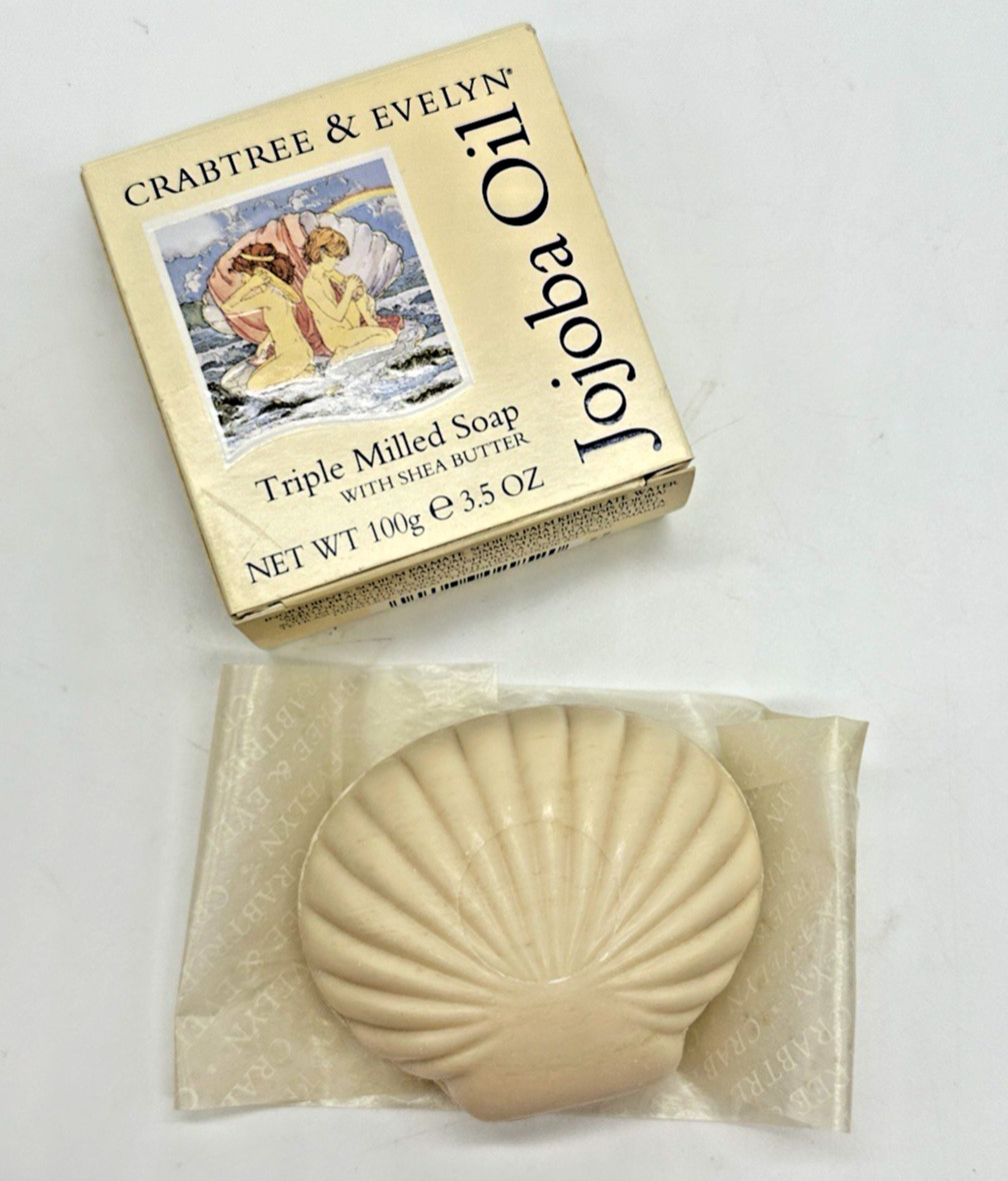 1 Crabtree & Evelyn Jojoba Oil 3.5 oz. Triple Milled Soap Shea Butter Shell New