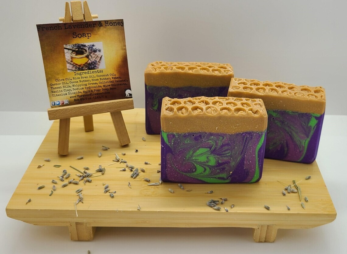 French Lavender & Honey Handmade Bar Soap