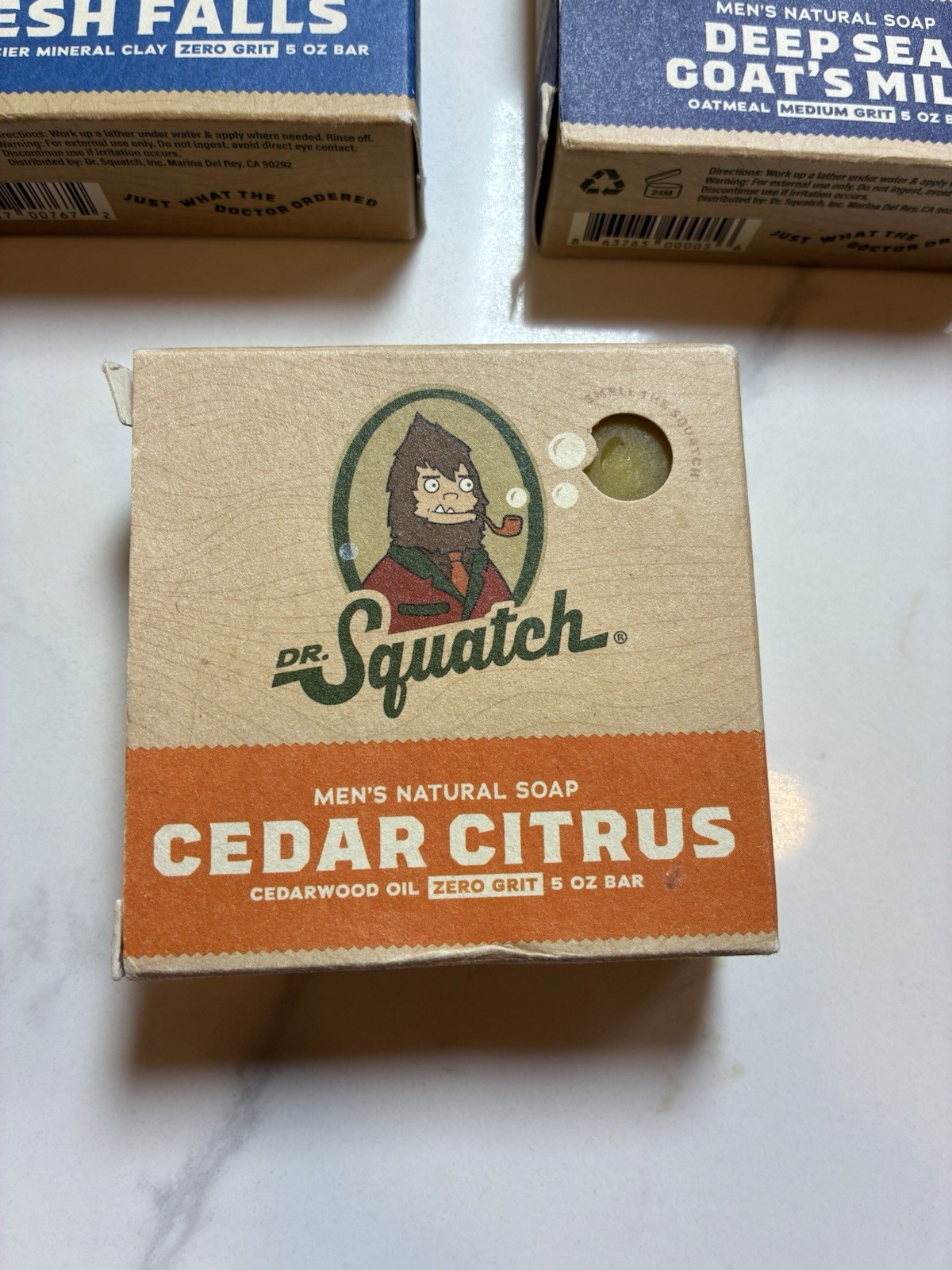 Dr. Squatch Natural 3 Bar Soap Variety Pack 5.0oz Fresh Falls Cedar Citrus Deep