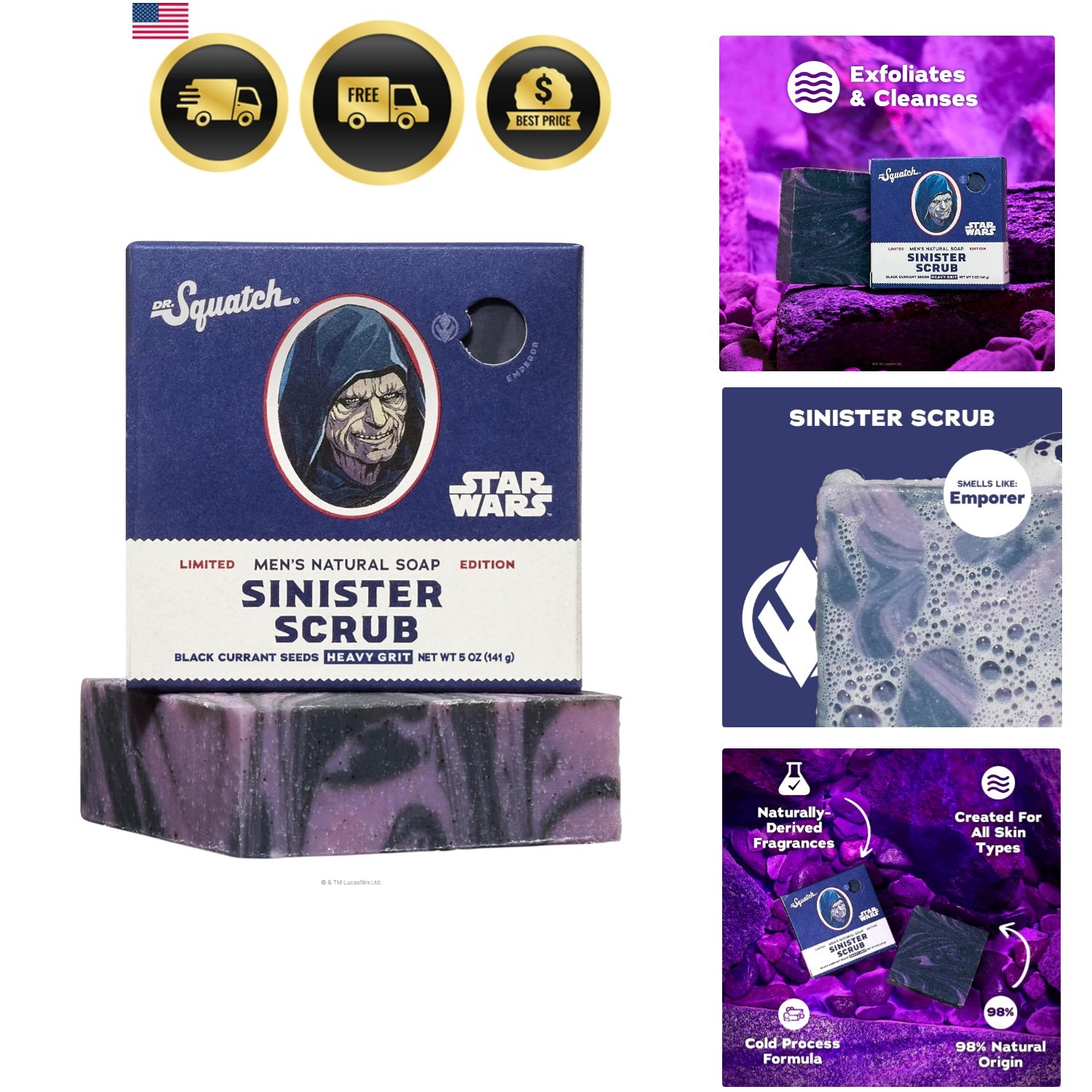 Natural Men’s Bar Soap – Star Wars Inspired Gifts for Men – Natural Cold Proc…