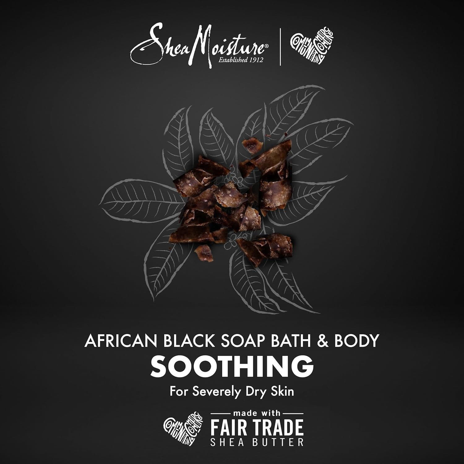 8 oz Moisturizing African Black Soap with Shea Butter – Cruelty-Free Cleanser