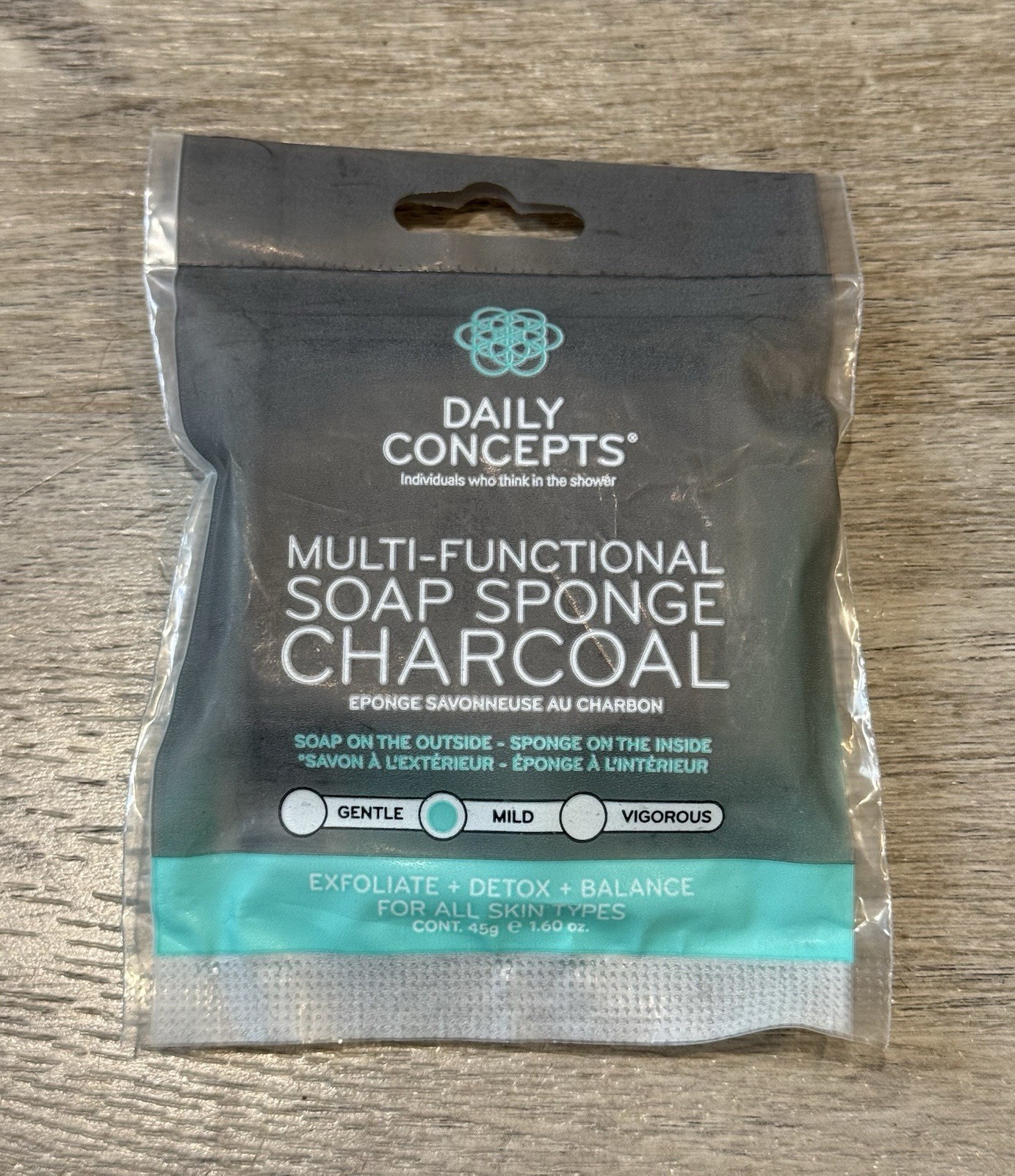 Daily Concepts Multi-Functional Charcoal Soap Sponge Bundle Of 2 Detox Soap