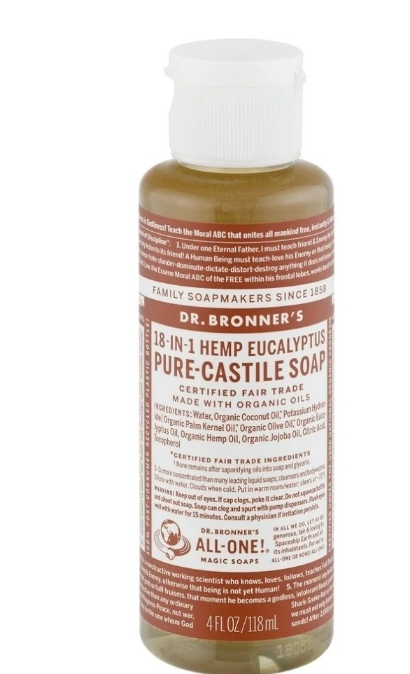 Dr. Bronner’s 18-In-1 Hemp Pure-Castile Soap Eucalipto 4.0 FL OZ