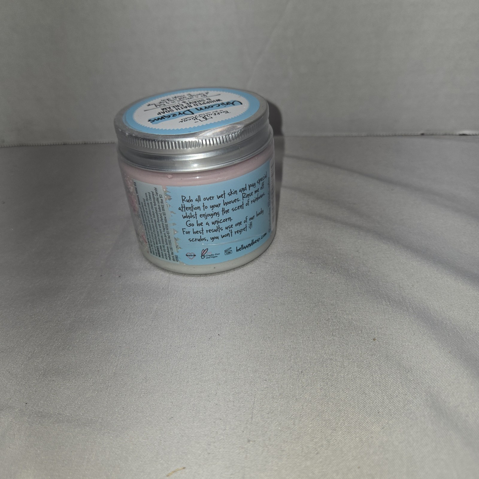 Bella Bears Unicorn Dreams Whipped Bath Soap For Cleansing & Softening, 3.2 Oz