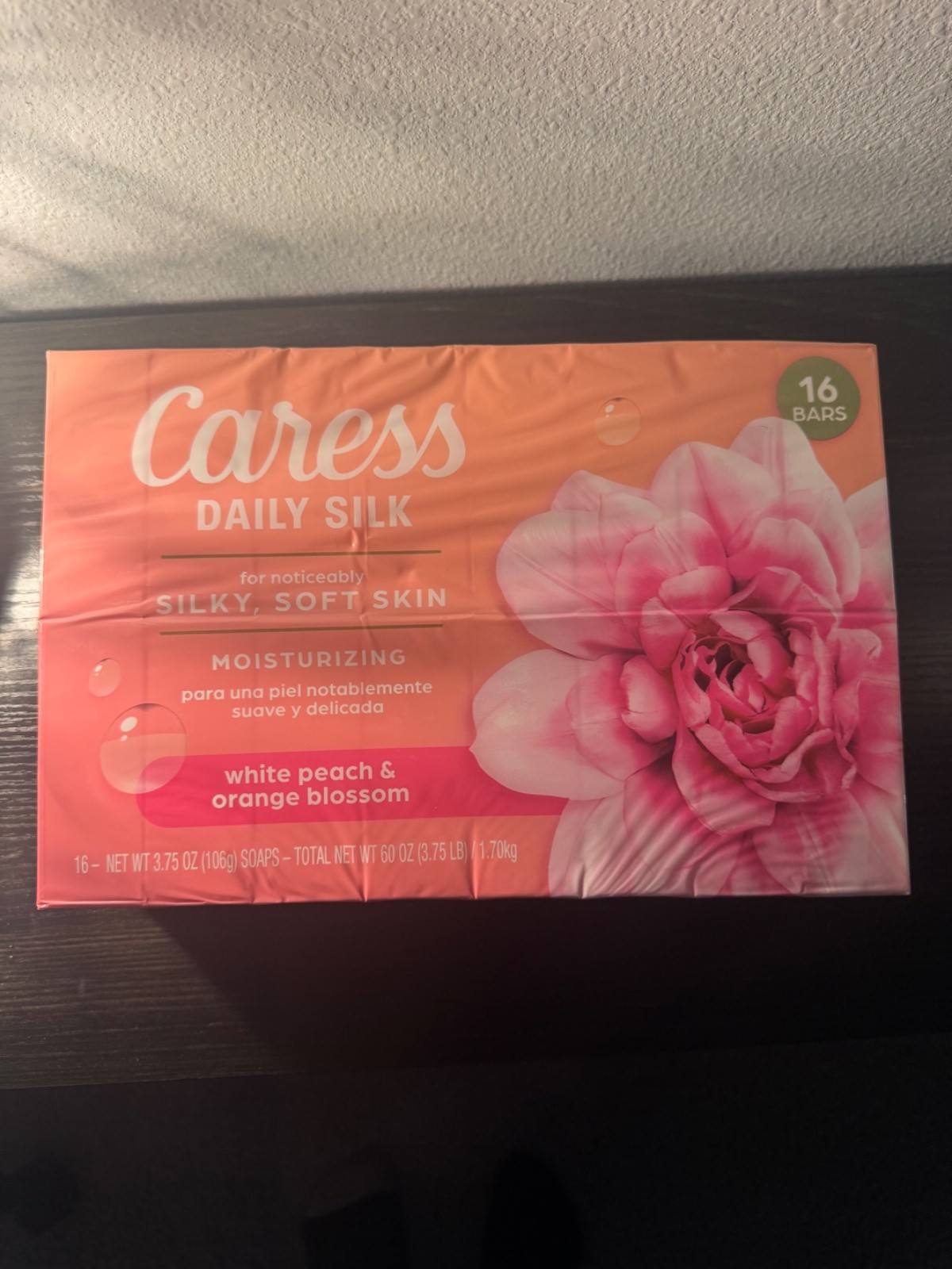 Caress Daily Silk Moisturizing Bar Soap White Peach & Orange Blossom 16 Bars 60…