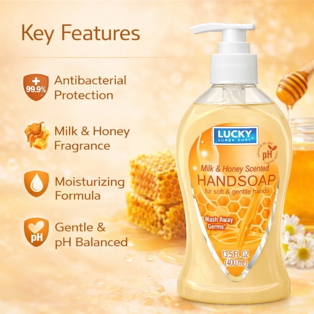 13.5 oz Milk & Honey Hand Soap – Gentle Moisturizing Antibacterial Wash
