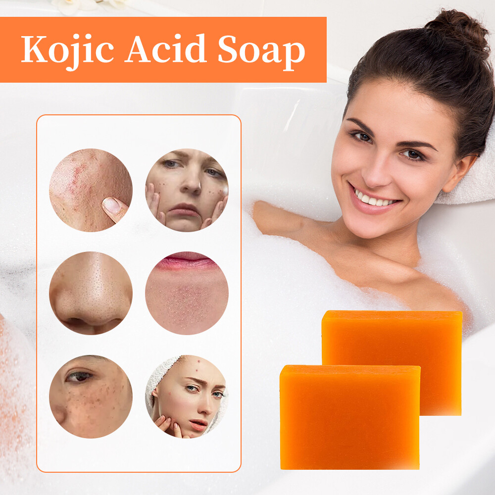 5/3X Kojic Acid Soap Acne Dark Spot Remover Skin Lightening Whitening Face Body
