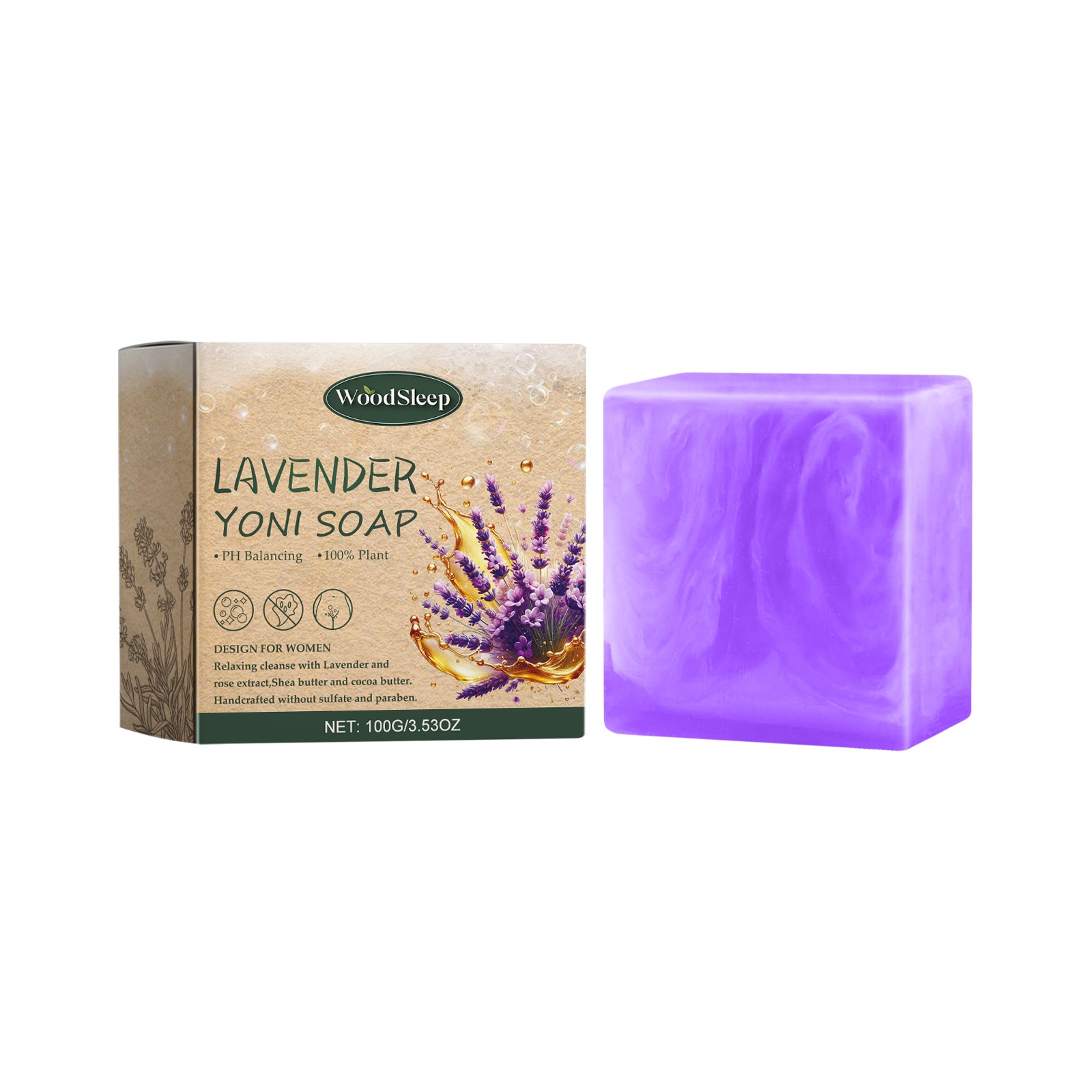 Lavender Scented Natural Moisturizing Soap Bar Cleansing Hydrating Body Wash