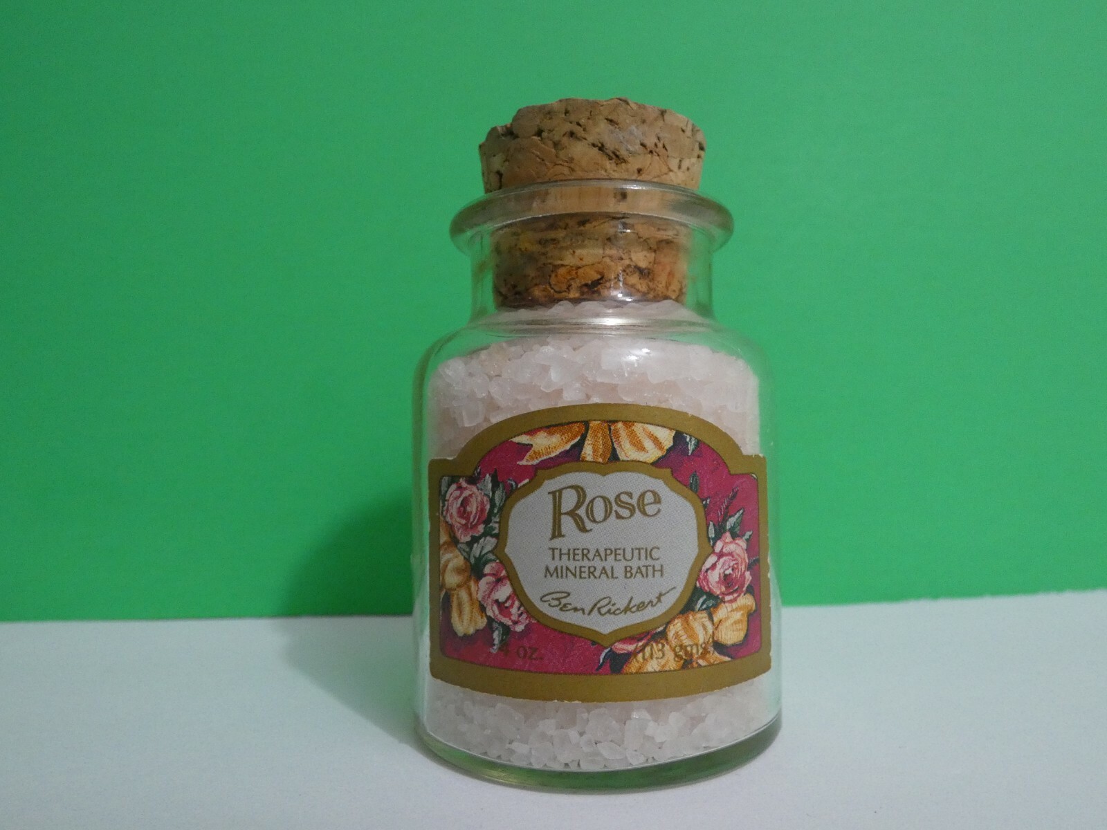Vtg Ben Rickert Rose Theraputic Mineral Bath Crystals 4 oz 113 g New
