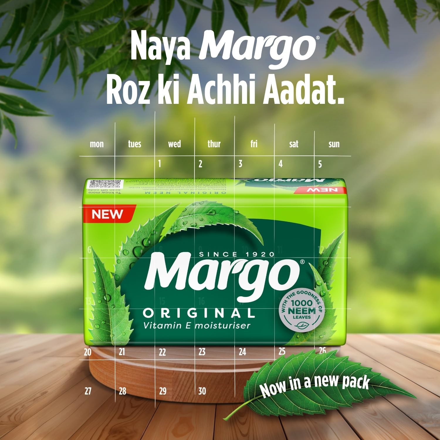 Margo Original Neem Soap 125gm X 8 | Powered With Goodness of 1000 Natural Neem