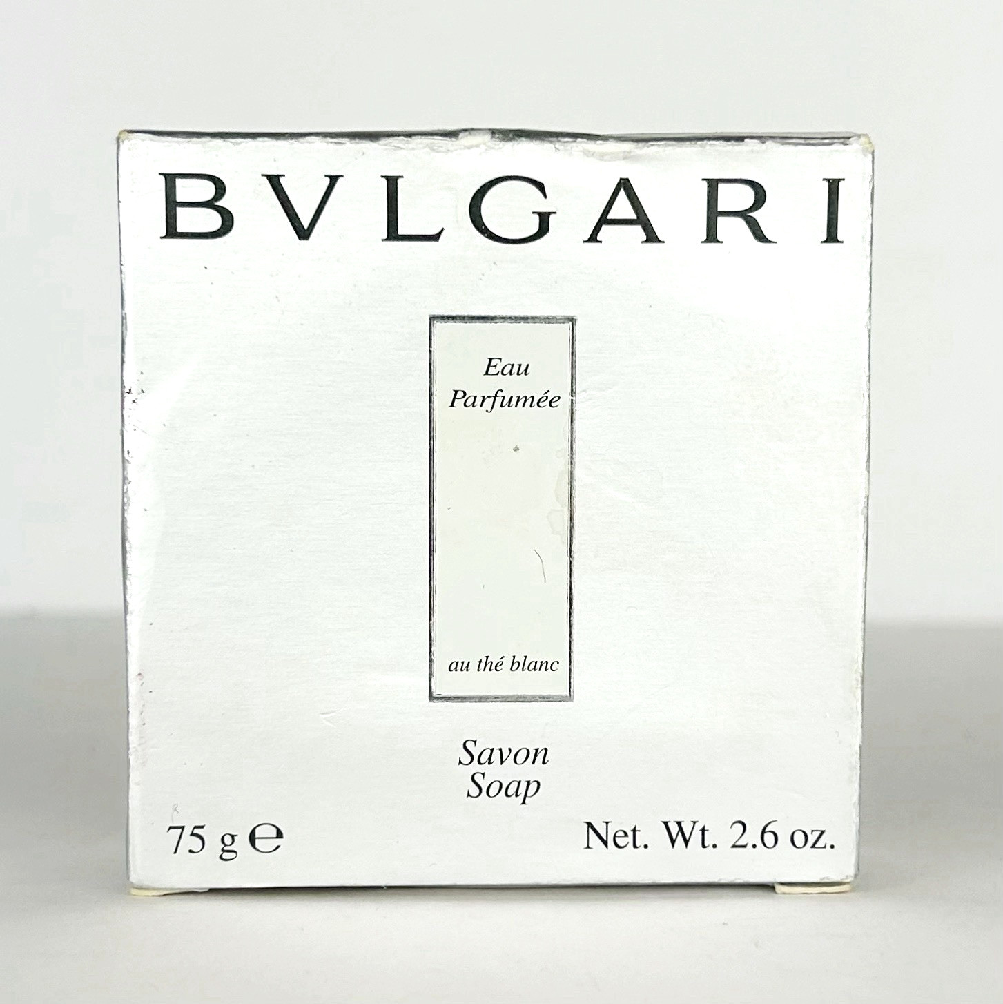 Bvlgari Eau Parfumee Au The Blanc Savon Soap 2.6 oz 75 g Scented Luxury NOS