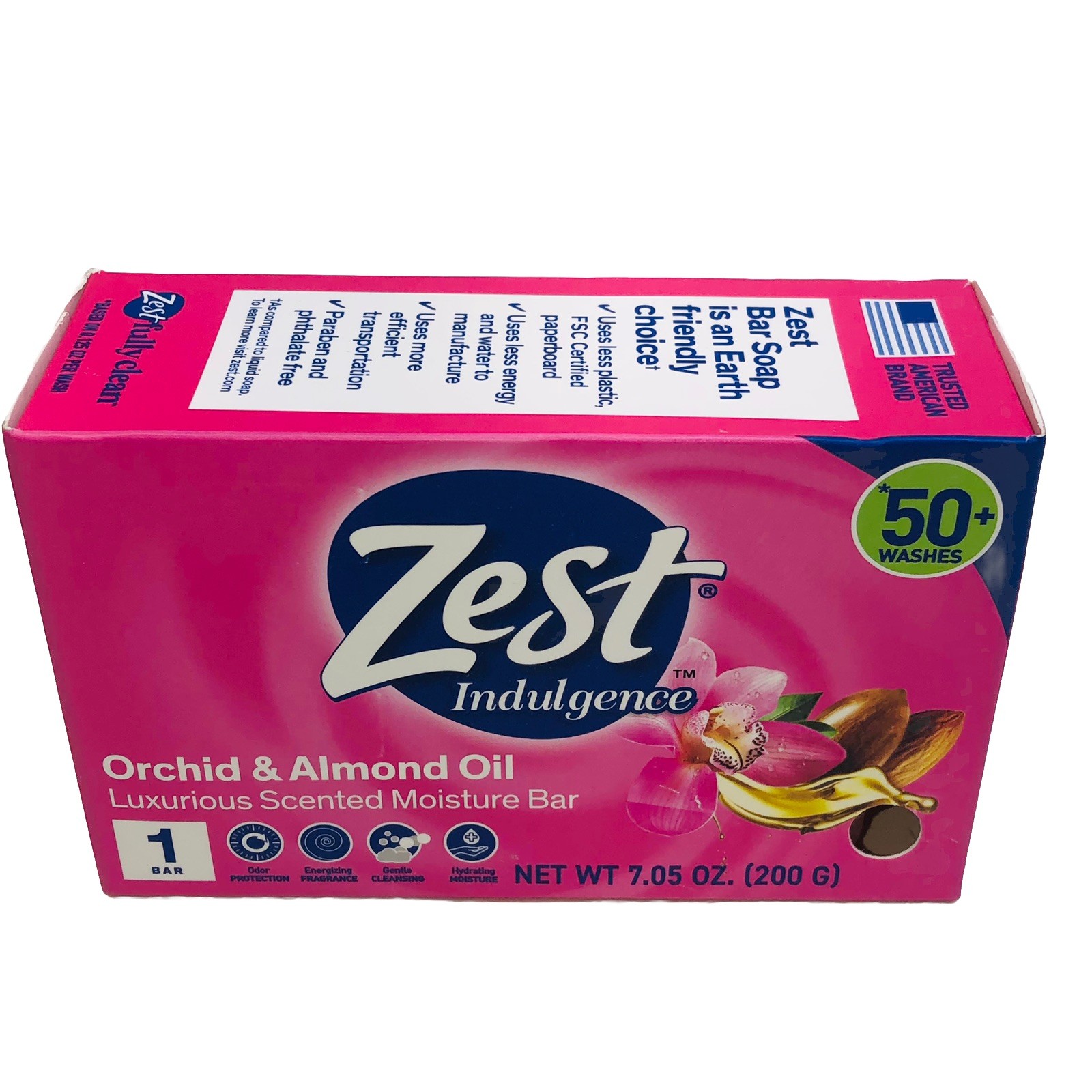 5 ZEST Bar Soap Moisturizing Lush Orchid & Almond Oil Large Bars 7.05oz