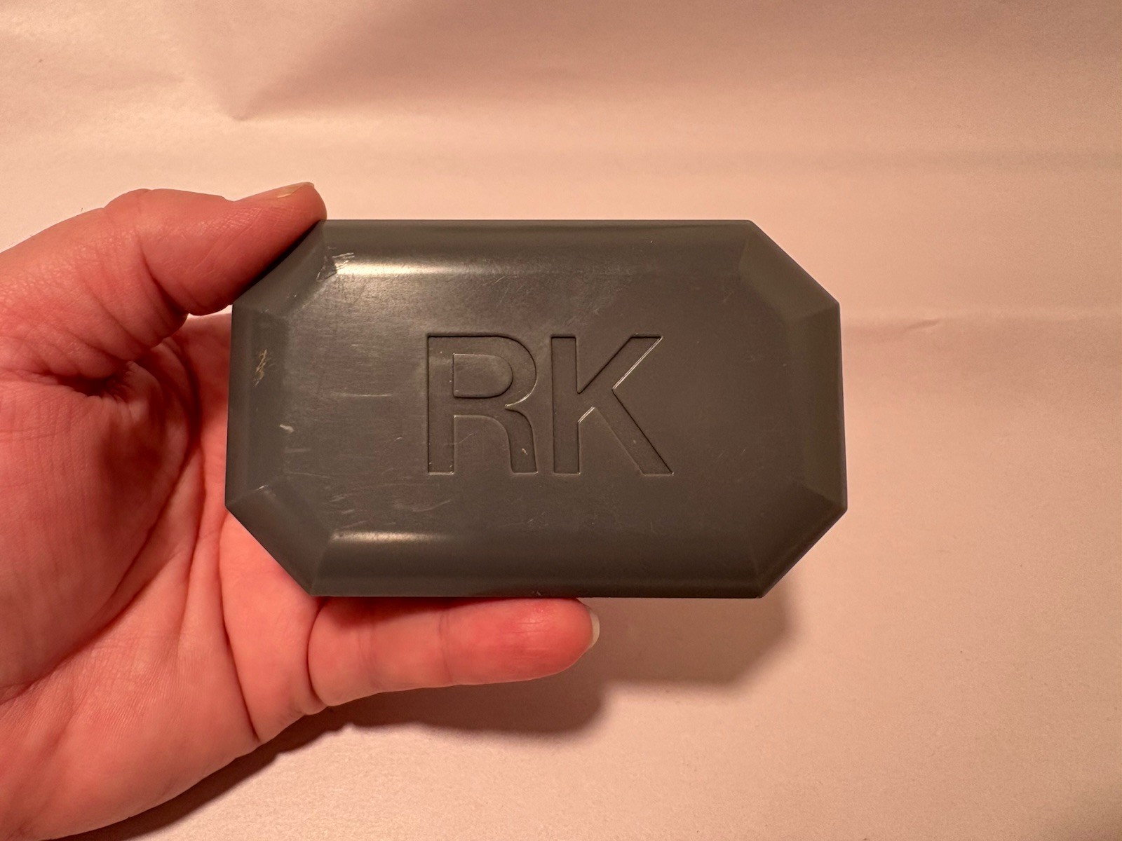New Vintage RK Soap Bar Acid Balanced Mens Bar Green Gray Plastic Travel Dish