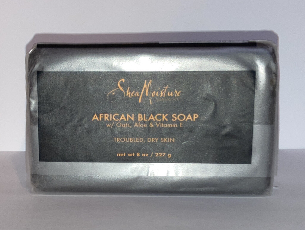 Shea Moisture African Black Bar Soap With Shea Butter, 8 oz Bar