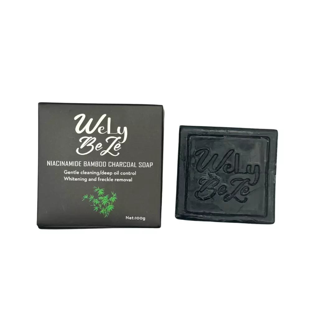 Bamboo Charcoal Soap – PACK OF 4 Deep Cleansing Soap for Face & Bod