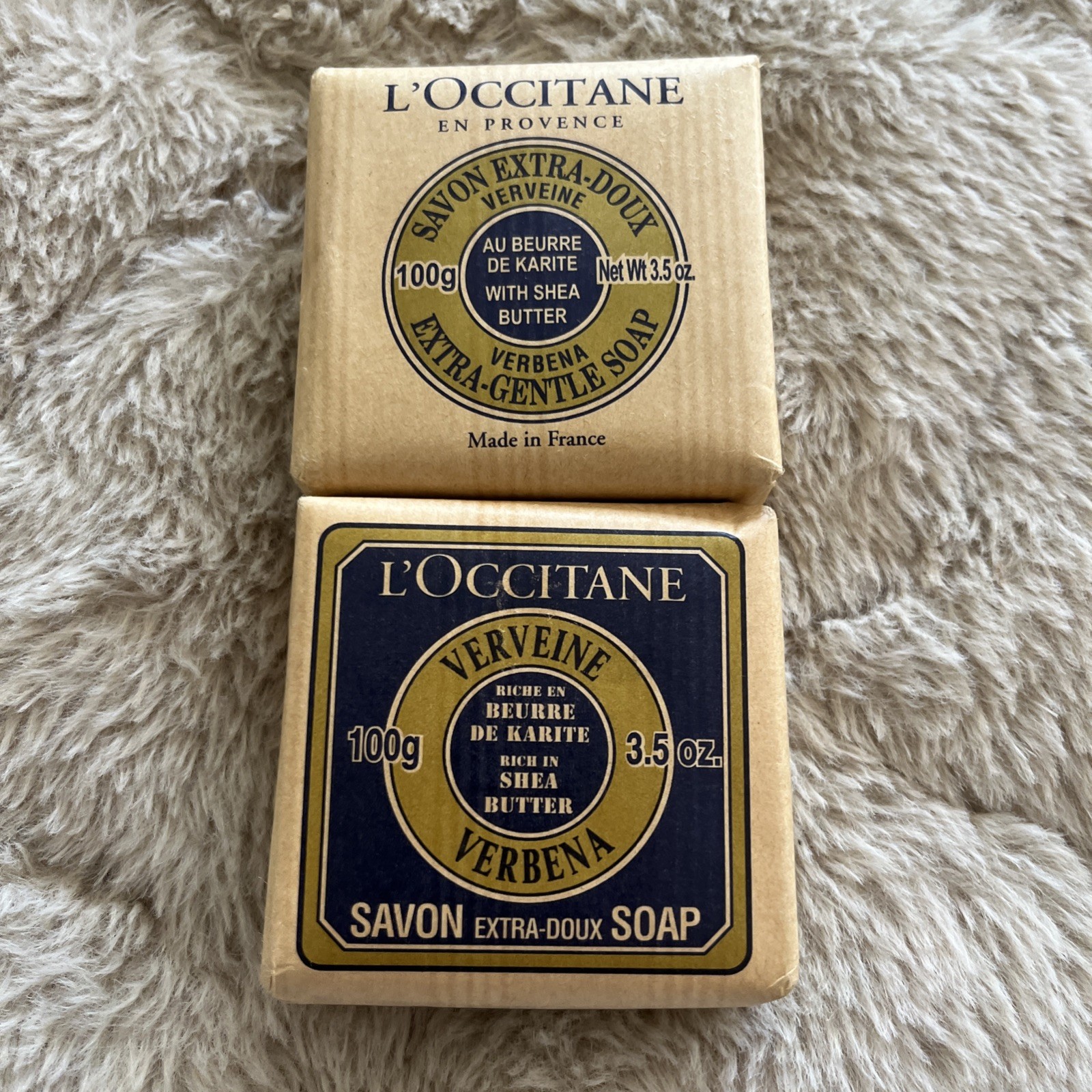 L’Occitane Verveine Verbena Bar Soap Shea Butter 3.5 oz / 100g Lot Of 2