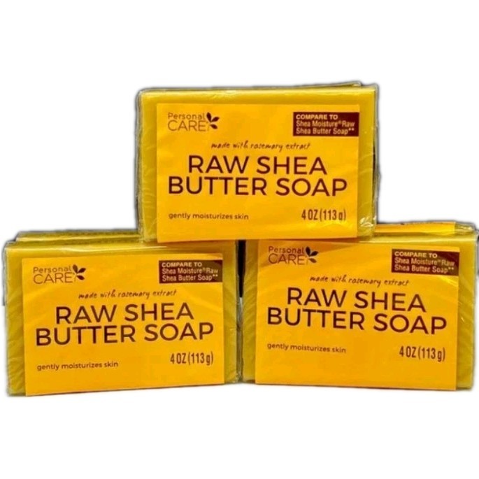 Raw Shea Butter Bar Soap 4 PACK Personal Care 4oz Ea Compare to Shea Moisture