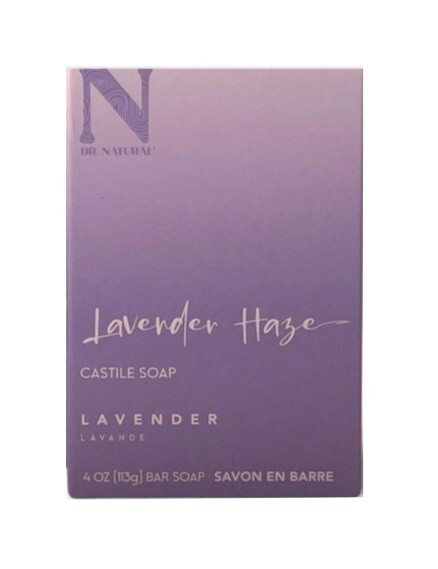 NEW! DR. NATURAL (4 Oz.) BAR ●LAVENDER HAZE● Lavender Scented Castile Soap🫧.