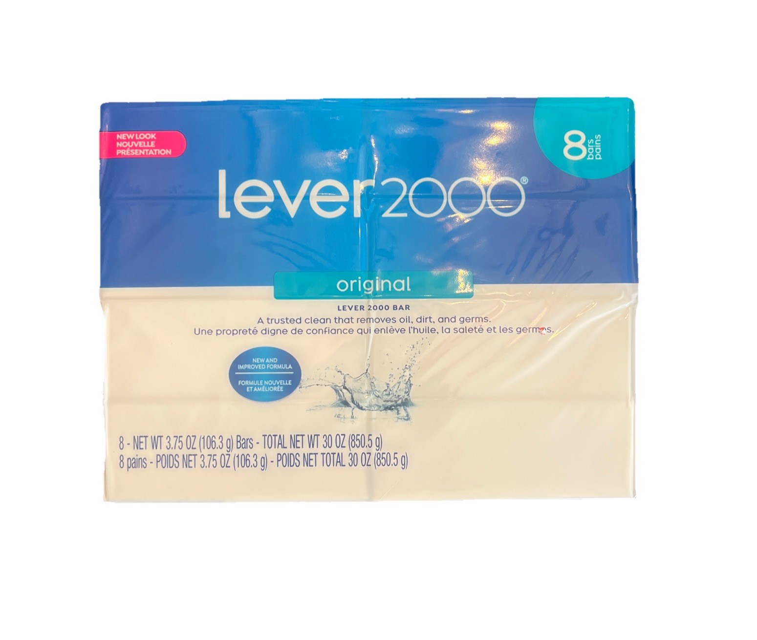 Lever 2000 Original Refreshing Bar Soap by Lever for Dry Skin 8 Bars Total