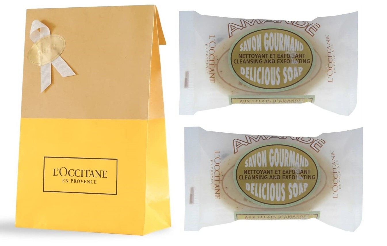 2 PC L’Occitane Amande Precious Cleansing & Exfoliating Soap 2 X 1.7 oz NIB
