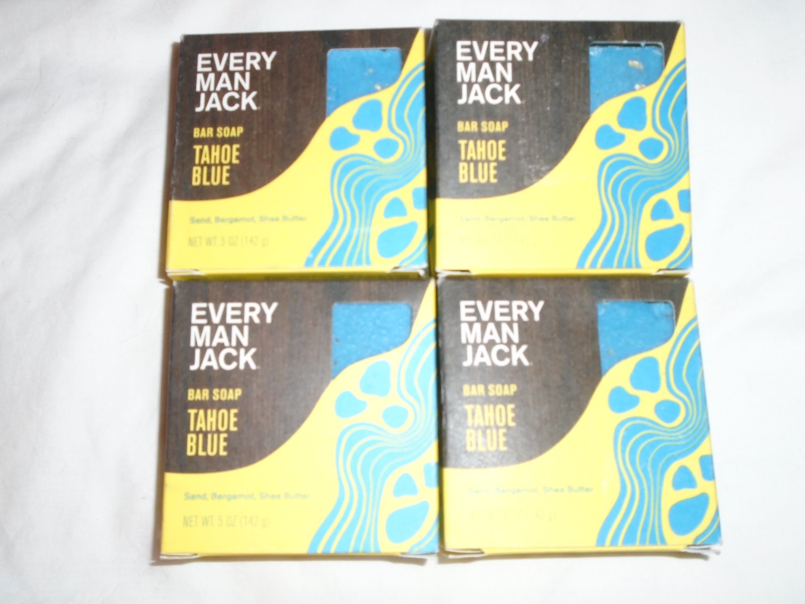 Set of 4 Every Man Jack Cold Plunge Tahoe Blue 5 oz Bar Soaps – NEW