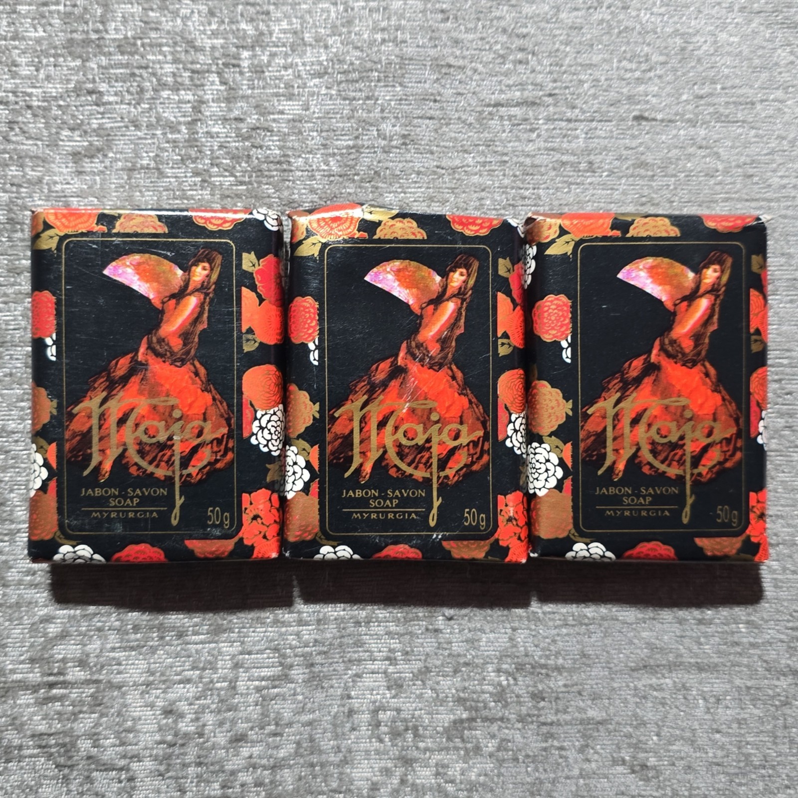Lot of 3 Maja Myrurgia Jabon Savon Soap Bars 50g Each