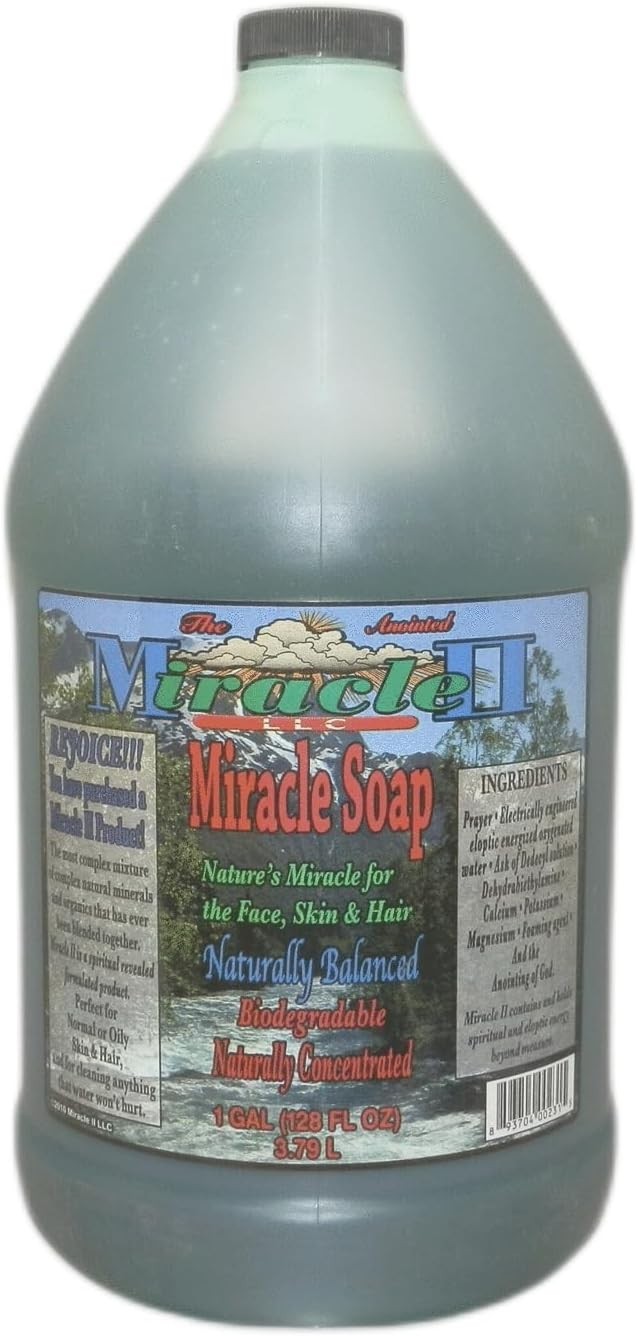 Miracle Soap 128 fl oz Biodegradable Cleanser for Oily Skin – Eco-Friendly