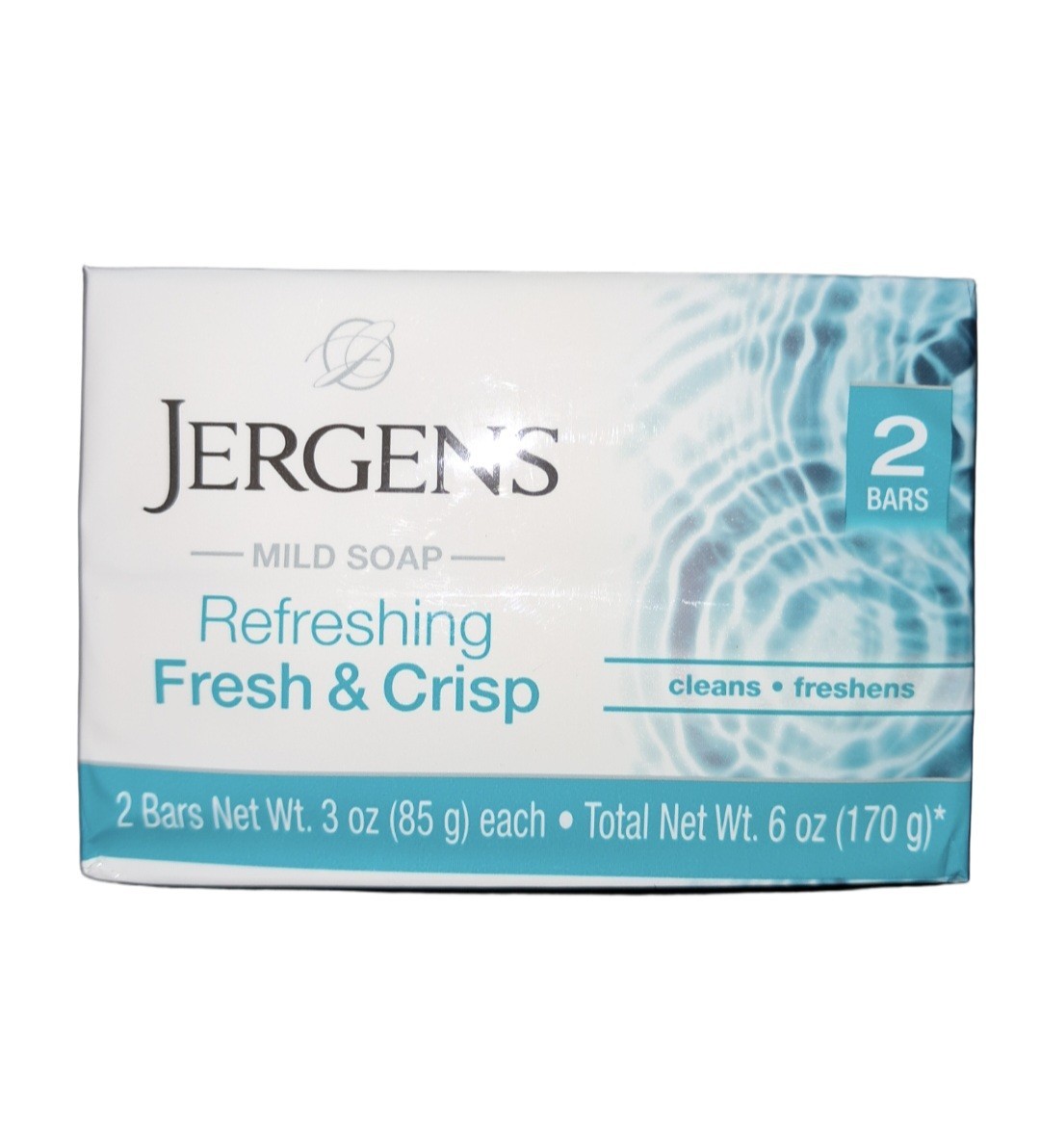 🩵 JERGENS 🩵 (2-BARS) 3 Oz. 🩵🫧 ●FRESH & CRISP● 🫧 ≈REFRESHING≈ Mild Soap 🫧.