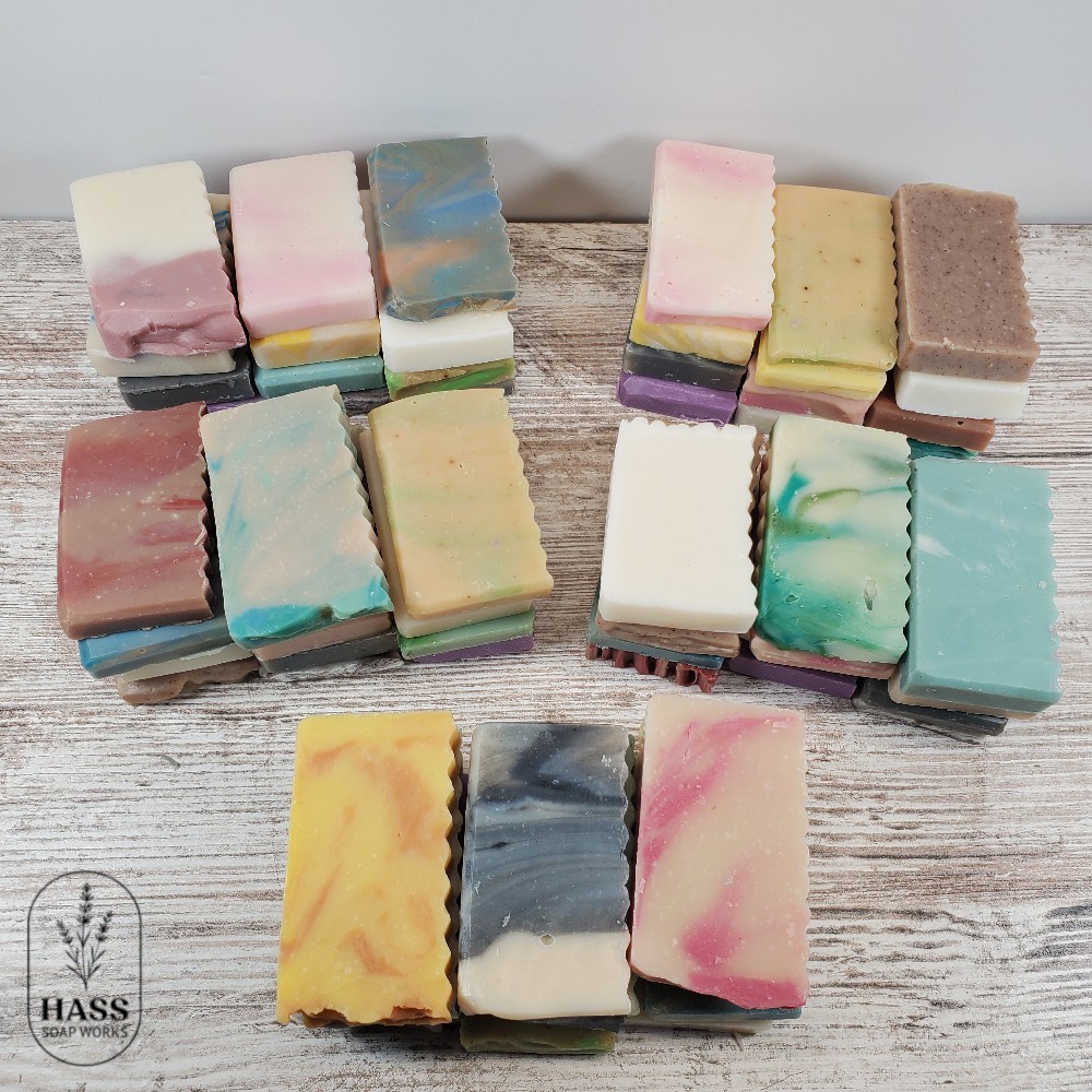 Handmade Bar Soap Samples Ends Assorted Scents Cold Process Natural Bars 12oz