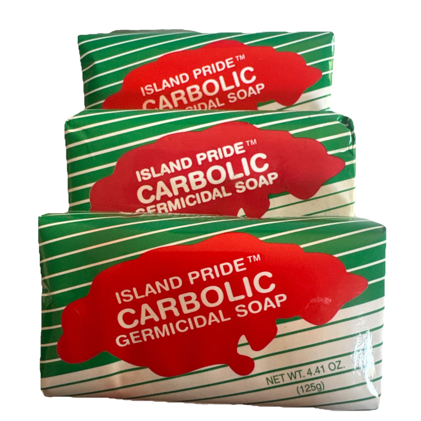 Island Pride Carbolic Germicidal Bar Soap, 4.41 oz (Pack of 3)