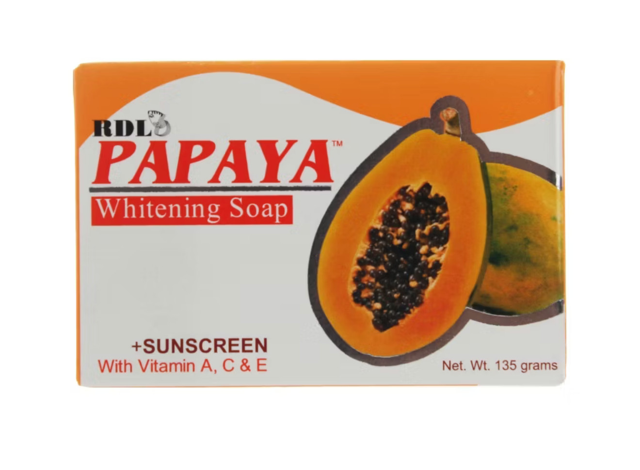 3 Box x 135g Papaya Whitening Soap with Vitamins A, C and E Ship Malaysia