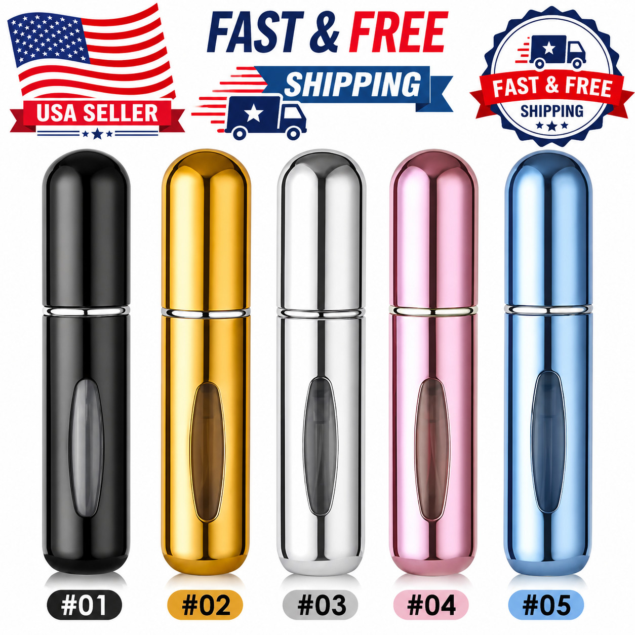 Portable Perfume Atomizer Mini Perfume Bottle Sample Spray Bottling Dispenser