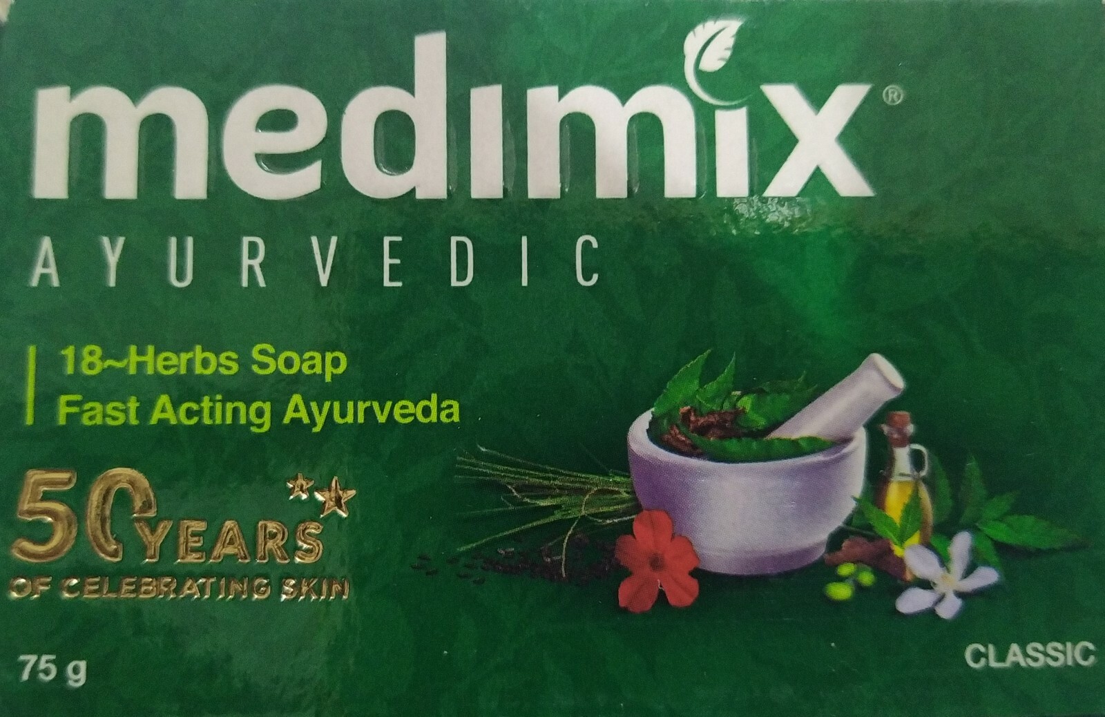 6X Medimix Classic Ayurvedic 18 Herb Soap (75gm) Family – PACK–450gms