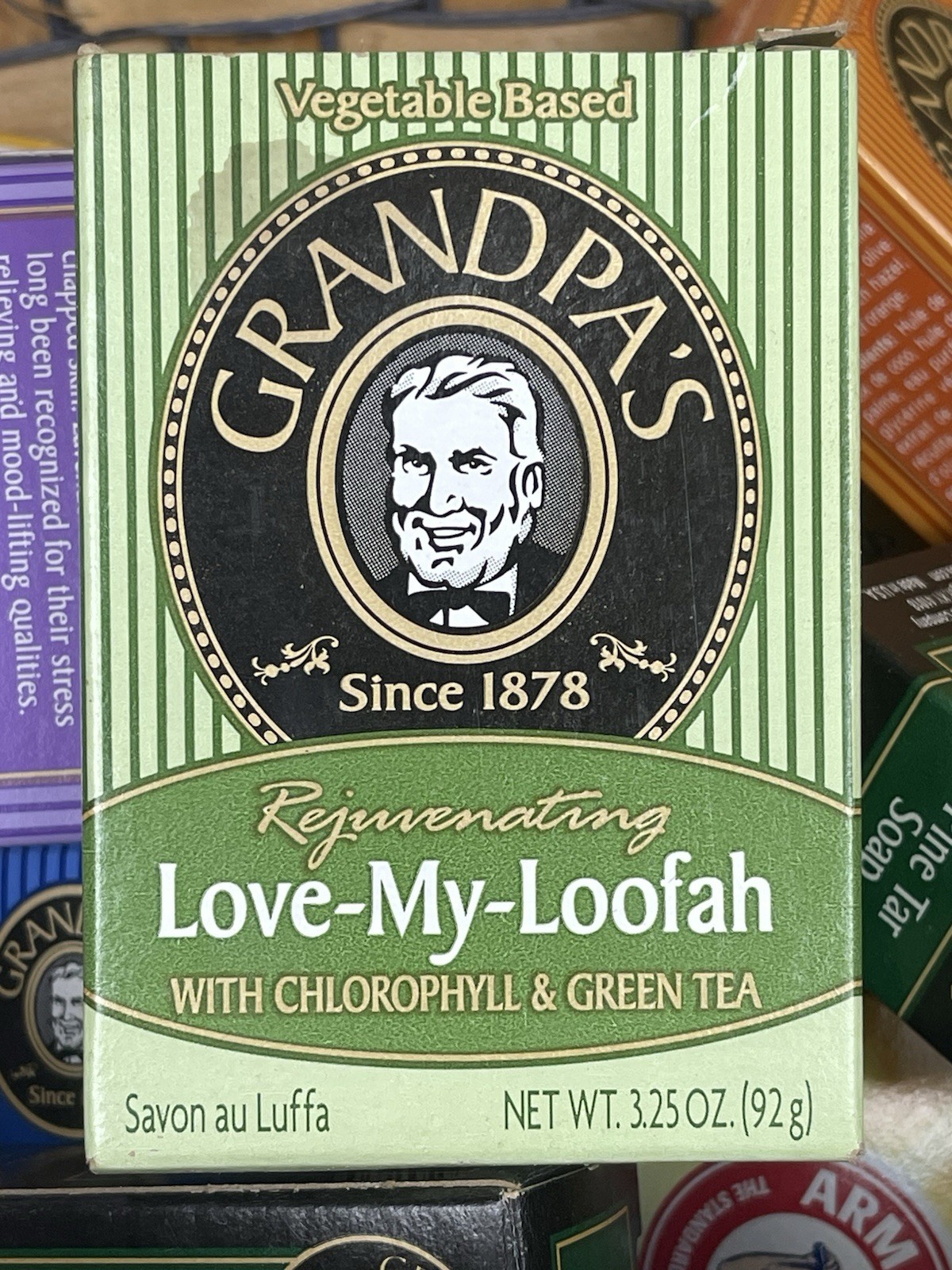 Grandpa’s Soap 3.25 oz.~ Rejuvenating Love-My-Loofah Chlorophyl & Green Tea