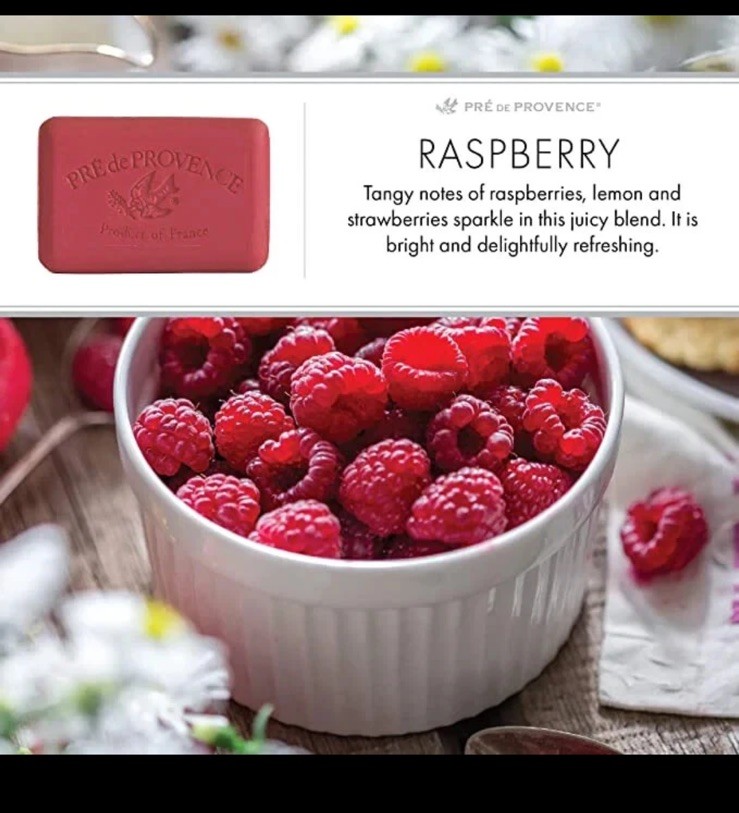 Pre de Provence Raspberry Shea Butter Enriched Soap 12Bars box 250 Gram