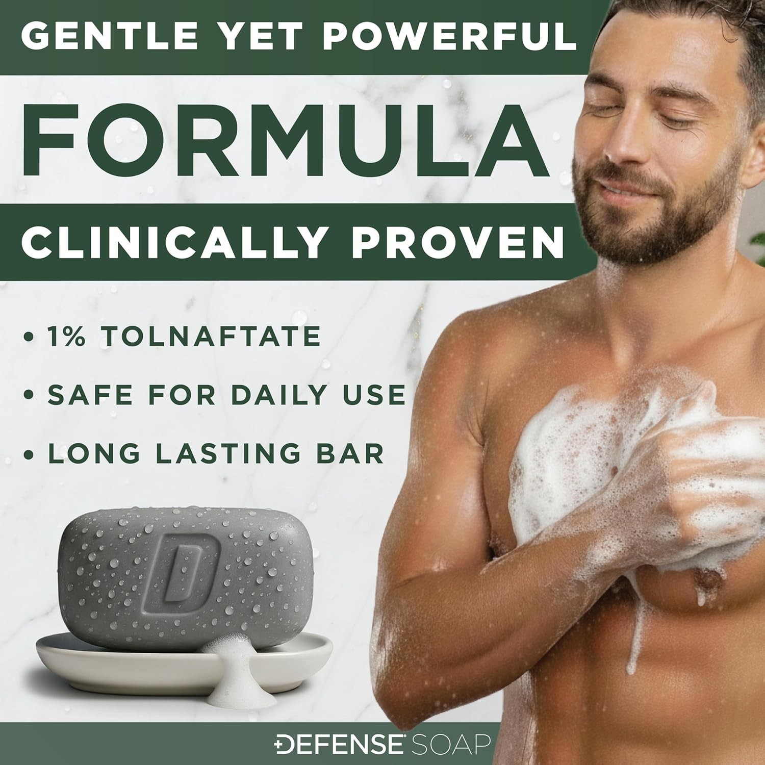 Tea Tree & Eucalyptus Infused Bar Soap – Powerful Athlete’s Foot & Itch Control