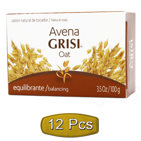 12 Pack Grisi Oat Bar Soap 100g Avena Balancing Sensitive Skin Care Wholesale