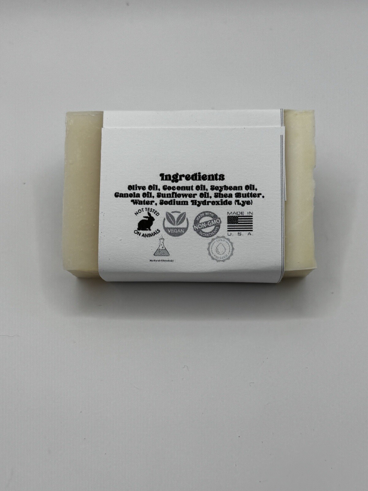 Unscented, Vegan, Cruelty Free, No Harsh Chemicals, Natural Soap