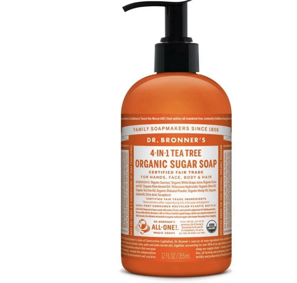 Dr. Bronner’s 4-in-1 Tea Tree Organic Sugar Soap (New)