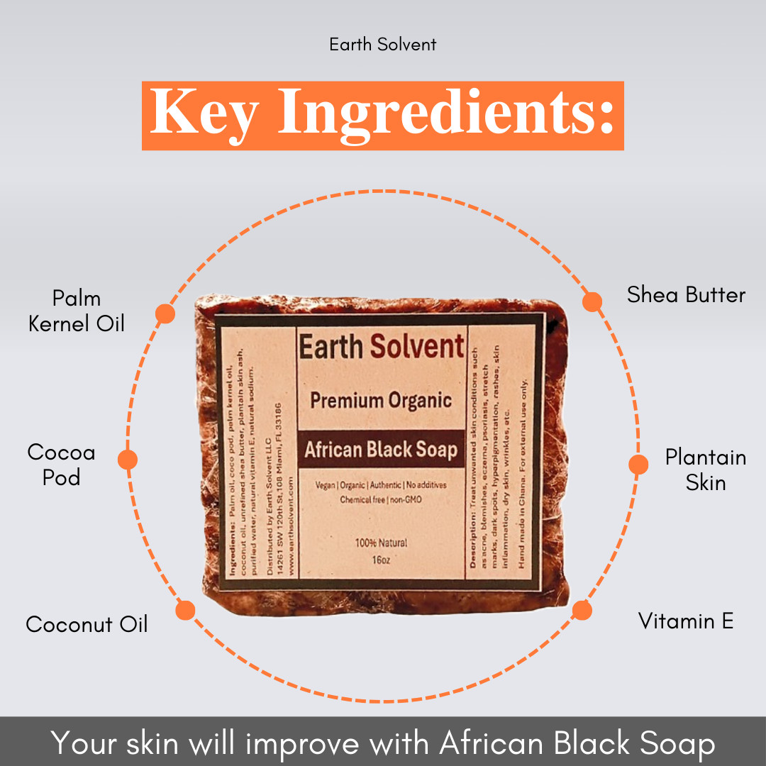 Earth Solvent African Black Soap – Premium Organic