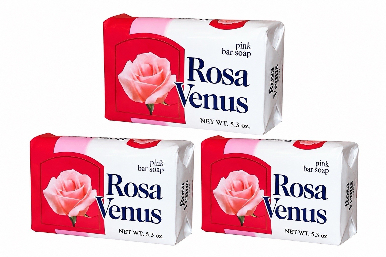 Rosa Venus Pink Soap- 3.5oz 3pack