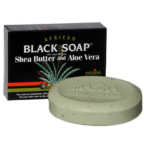 Madina African Shea Butter and Aloe Vera Soap, 3.5 OZ Vegan Soap, 6 or 12 Pack