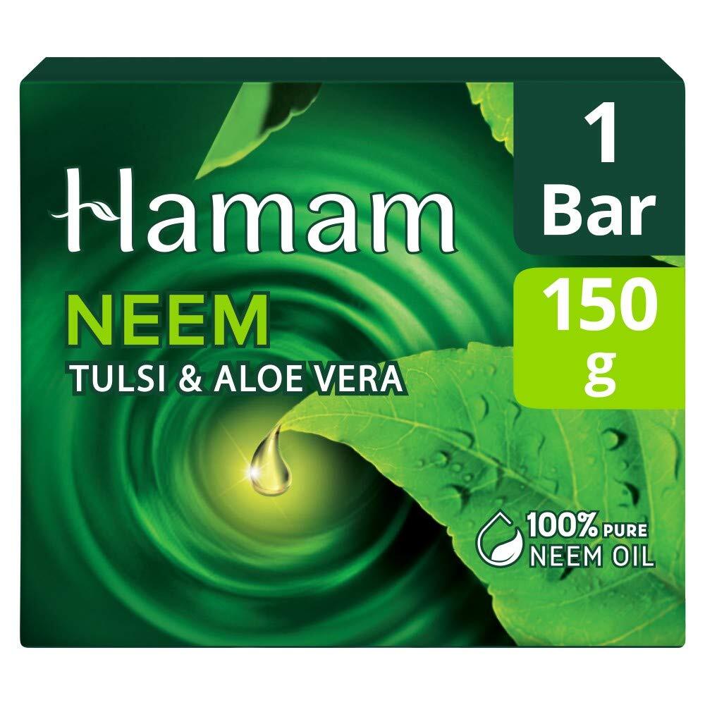 Hamam Neem, Tulsi & Aloe Vera Ayurvedic Soap Bar – Pack of 3 -Free Ship
