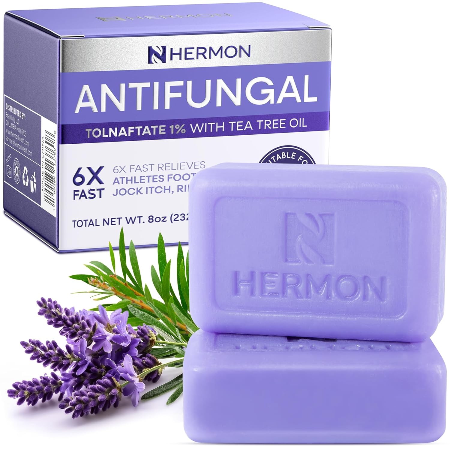 Hermon Antifungal Soap with Tea Tree Oil: Antifungal Bar Soothing Care & Relief