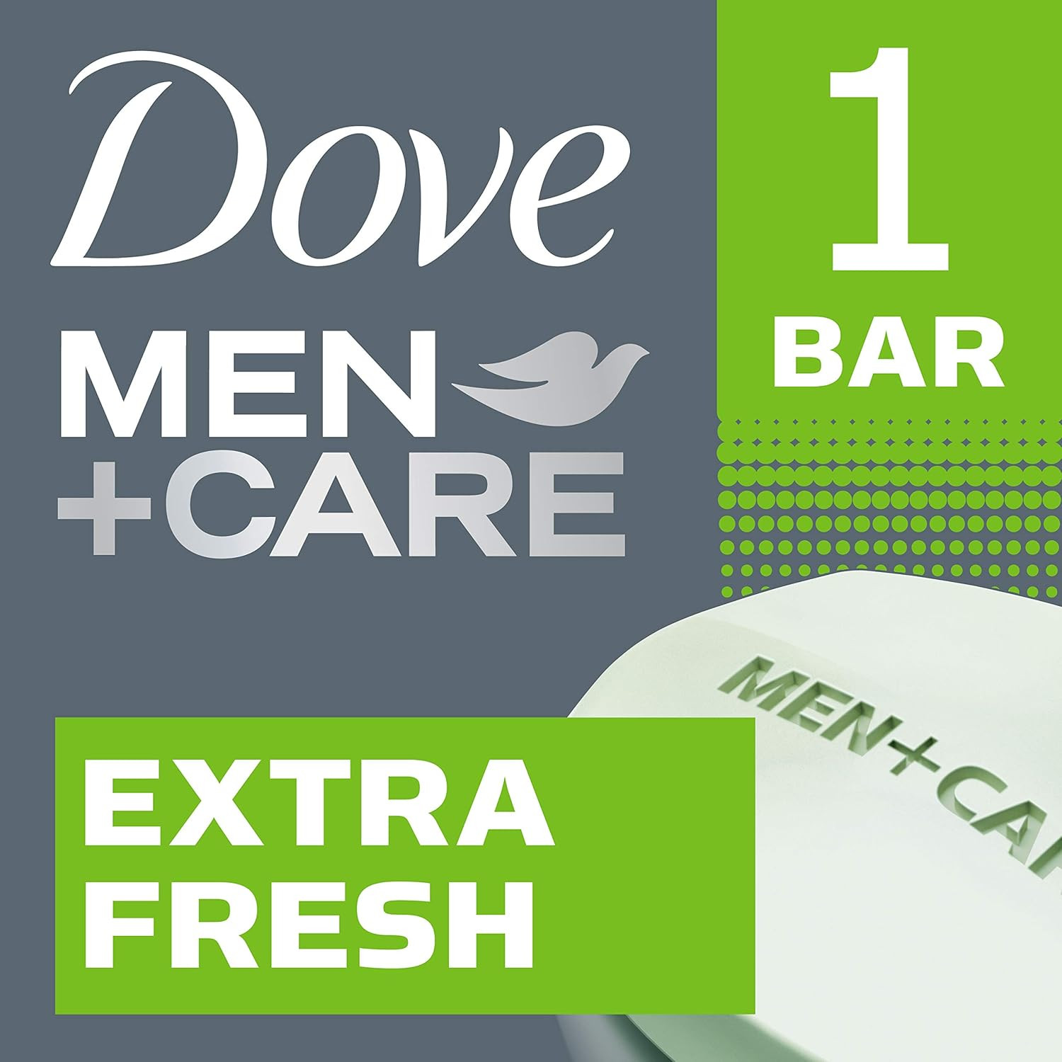 Dove Men+Care Extra Fresh Body & Face Bar Soap, 3.5oz (100g) (Pack of 2)