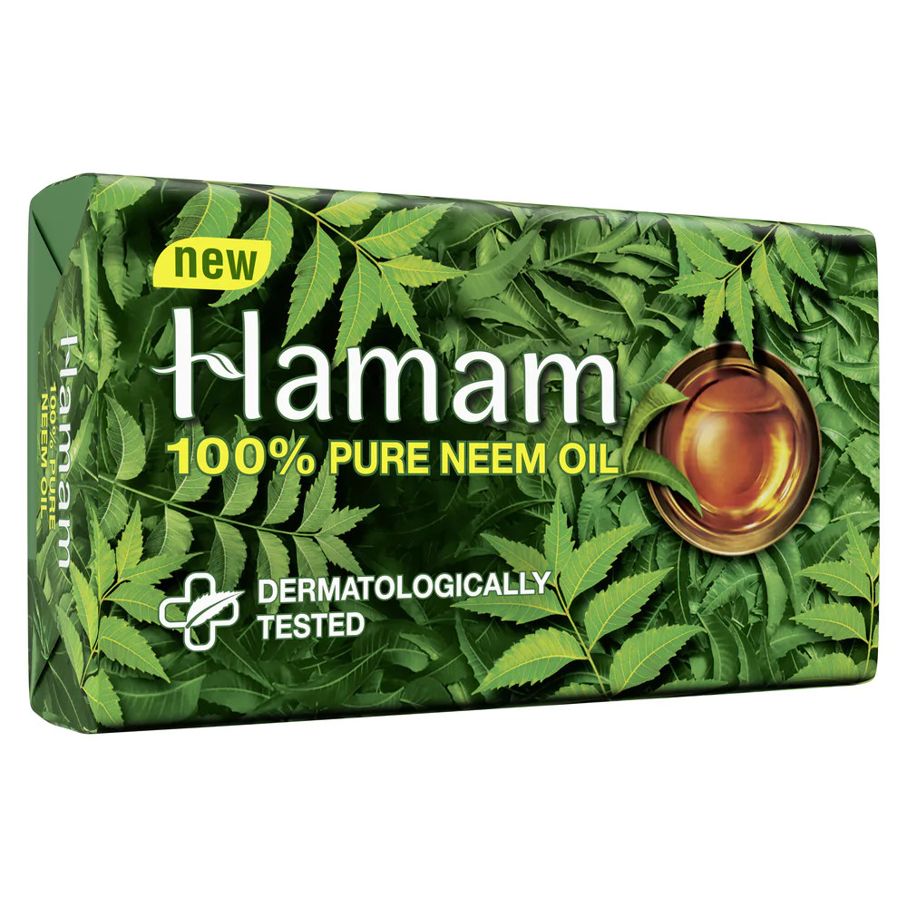 New Hamam 100% PURE NEEM OIL Soap Bar Natural Bath-75Gram – Free Ship